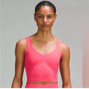 Lululemon Align Tank Top Crop Top Coral  Size2